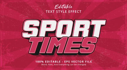 Wall Mural - Sport Times Cartoon Style editable Text Effect