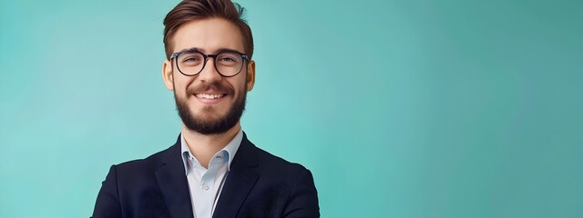 Poster - Confident Finance Manager Posing for a Professional Portrait