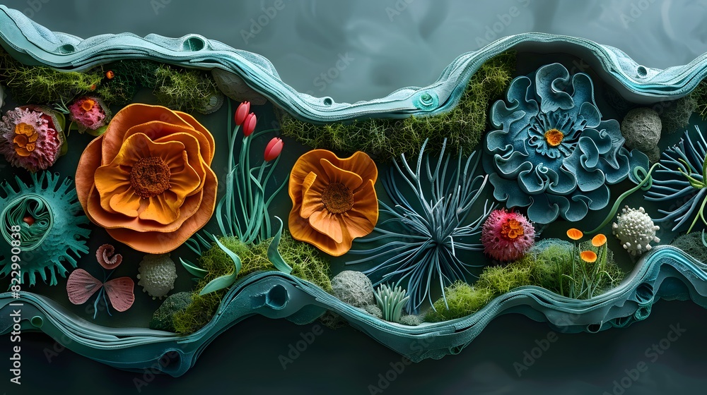 Ilustración de Stock Simple diagram of a plant cell's internal ...