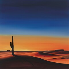 sunset in the desert