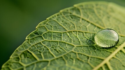 Dew Drop Purity Depict a close-up shot of a single drop