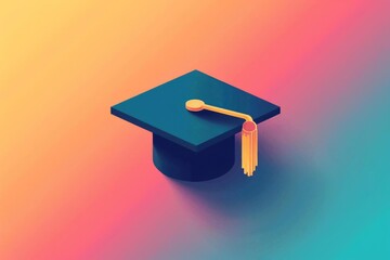 A vibrant image of a graduation cap with a colorful background, symbolizing academic achievement and celebration of educational success.
