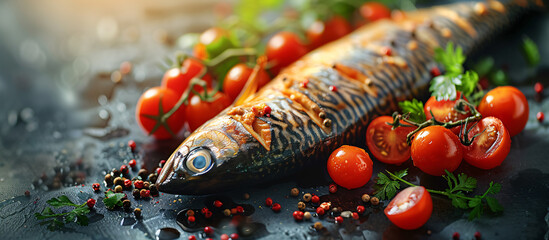 a fish with tomatoes and spices