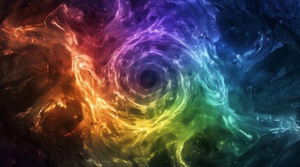 Wall Mural - Vibrant cosmic swirl of colorful energy