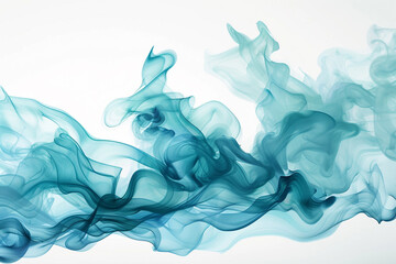 Wall Mural - a delicate Blue teal watercolor paint splash in extreme detail