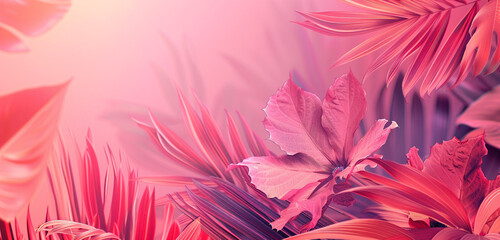 Wall Mural - a dreamy Pink tropical abstract background with high clarity