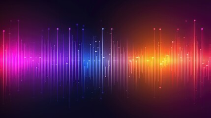 Poster - Colorful gradient sound wave background, Minimal wave background with gradient color