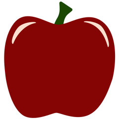 red apple vector illustration isolate on white