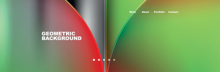 Circle triangle geometric web site page template. Vector Illustration For Wallpaper, Banner, Background, Card, Book Illustration, landing page