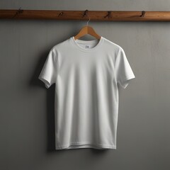 white t shirt on hangers
