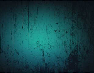 Horror green blue wall, grunge dark smoke texture, black haunted background for horror thriller mystery movie poster design