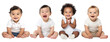 © Rawpixel.com - Diversity baby png element set on transparent background