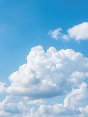 Wall Mural - Serene Sky: Majestic Clouds on a Sunny Day