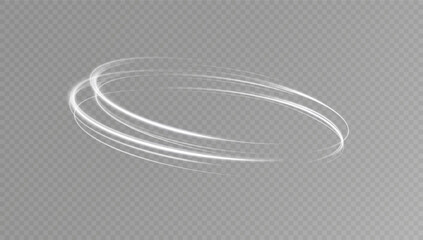 Poster - Light white Twirl. Curve light effect of white line. Glowing white spiral. The effect of high-speed abstract lines. Rotating shiny rings.	