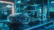 © Антон Сальников - Manufacturing a car using a large industrial 3D printer. 3d prototyping and printing.