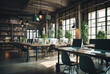 © evening_tao - Stylish Modern Office Interior with Green Plants