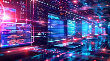 The development of responsive layouts for website and apps, development of software for mobile and desktop platforms, computer code for laptops, tablets, phones. Concept banners.