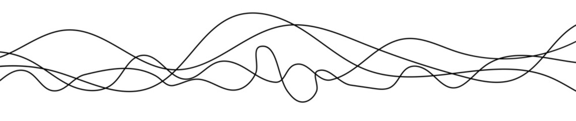 Thin curved wavy lines