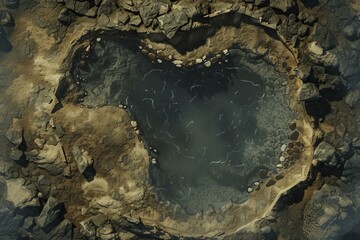 dnd battlemap quicksand pit battlemap, dangerous terrain can be fatal.
