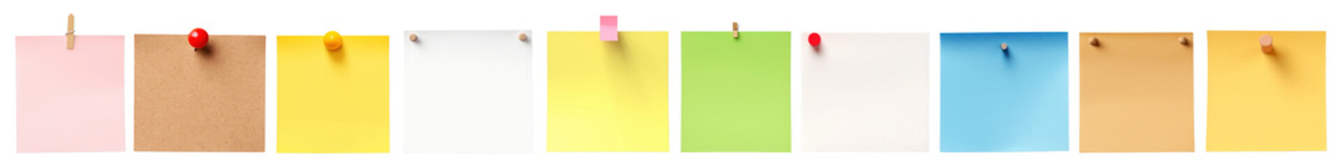 Wall Mural - pinned note png on transparent background