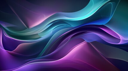 Wall Mural - a captivating abstract shapes and forms background with smooth curves and gentle gradients in vibran