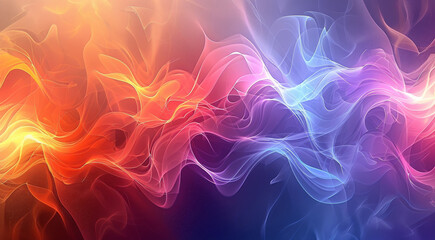 Poster - Illustrate the rhythmic vibration of sound waves in a colorful, dynamic wave formation. Generative AI.