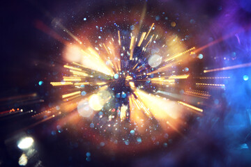 Wall Mural - blurred refraction light, bokeh or flare overlay effect