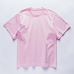 Wall Mural - blank Pink Oversized T-Shirt Mockup From Front View Plain Tee Mockup for Oversized Tshirt Design