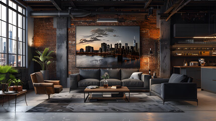 A photo featuring captivating black and white photography depicting iconic landmarks from around the world, displayed as striking wall art in a chic urban loft. Highlighting the timeless elegance and