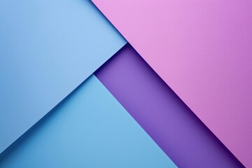 Pink and blue paper with geometric background