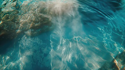 Sticker - Sunlight Dancing on Tranquil Water Surface