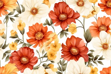 Wall Mural - Abstract elegance seamless pattern with floral background