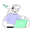© Prosymbols - Get this doodle mini illustration of customer support