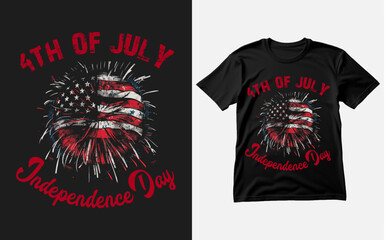 Wall Mural - 4th of july usa independence day tshirt design