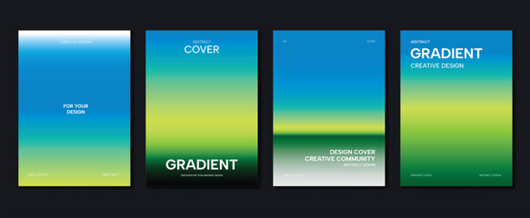 Wall Mural - abstract fluid gradient poster background vector. minimalist style cover template with vibrant persp