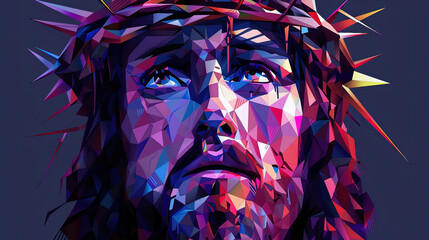 Sticker - Jesus christ abstract illustration