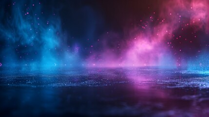Wall Mural - Mesmerizing Neon Backdrop for Showcasing Cutting Edge Tech Gadgets and Digital Concepts in a Sophisticated Futuristic Setting