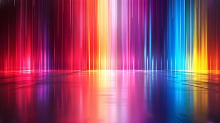 Wall Mural - Vibrant Neon Rainbow Background for Innovative Product Concepts and Captivating Visuals