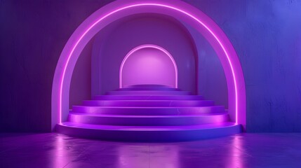 Poster - alluring neon purple backdrop for highlighting luxury products and fashions
