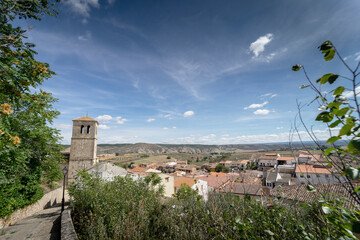 Wall Mural - Panoramic view of the village of Cogolludo in castilla la mancha with the church of San Pedro.