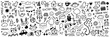 © Viktoriia - Cute kid scribble doodle icons set. Hand drawn childish funny simple vector illustrations. Flower, heart, cloud children draw style design