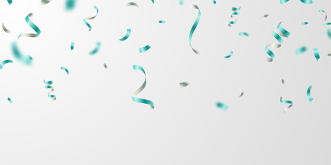 Wall Mural - celebratory background with green confetti. beautiful sprinkles. vector illustration.
