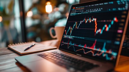 Aufkleber - Stock market analysis, business, finance and investment.
