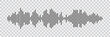 © Artopedia_1 - Set of radio Wave icon. Monochrome simple sound wave on transparent background. Vector sound wave icon. Music player sound bar. Record interface. Equalizer icon with soundwave line. used for mobile.