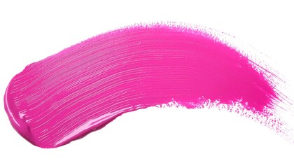 Wall Mural - Pink paint stroke on white background