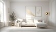 © Eyeam - white and gold theme interior modern minimalism photo realism