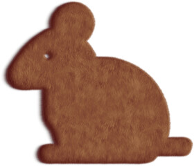 Wall Mural - Illustration of a Brown Furry Rat, Brown Fur Rat Icon
