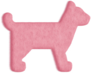 Wall Mural - Illustration of a Pink Furry Puma, Pink Fur Puma Icon