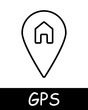 © Anastasia - GPS line icon. Satellite, global positioning system, navigation, location tracking, geolocation, mapping, technology, space, signal, communication, coordinates.