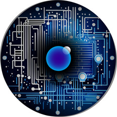 Canvas Print - eye security future digital technology  